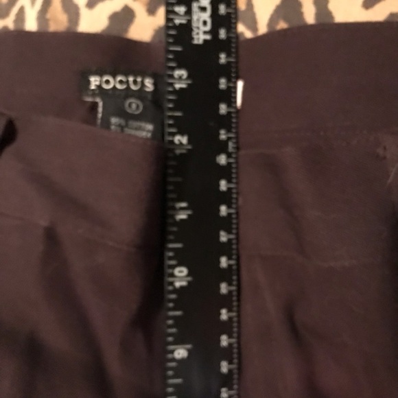 Focus size 8 Brown Straight Leg pants Slimming , stretch Best Day To Night - Picture 3 of 10